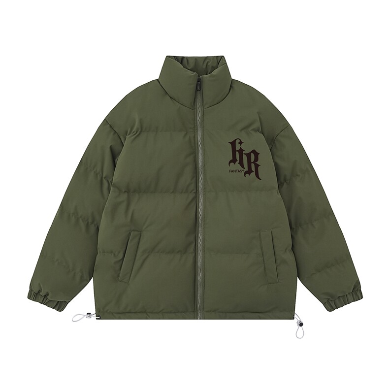 白底23冬季时尚百搭宽松字母印花潮流棉服外套MY2085P85控118,男装棉衣,电商A247-1