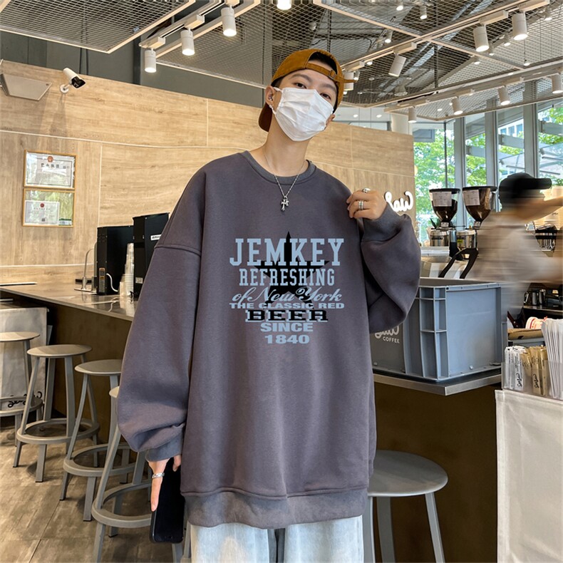 特P25控48秋冬新款男士圆领卫衣宽松休闲日常百搭上衣WQ2448,男装卫衣,电商B370