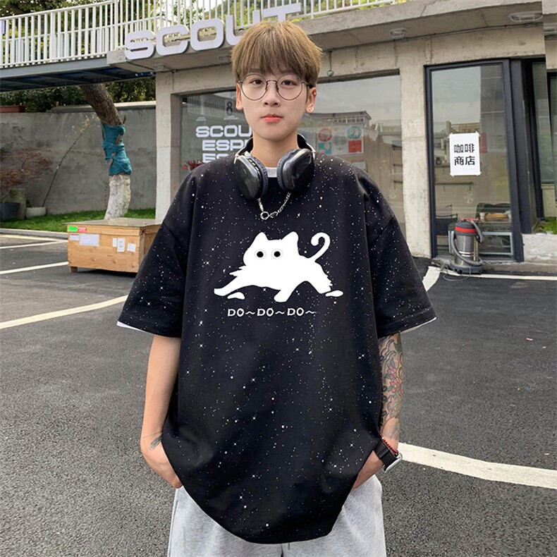 量大优供抖音视频支持得物配合二开美式满天星亮片短袖T恤MTX566,男装T恤,电商A486