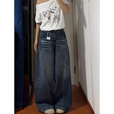 小众弯刀牛仔裤女秋季新款休闲百搭弯刀牛仔长裤N984-P54，男装牛仔裤，星座208-5
