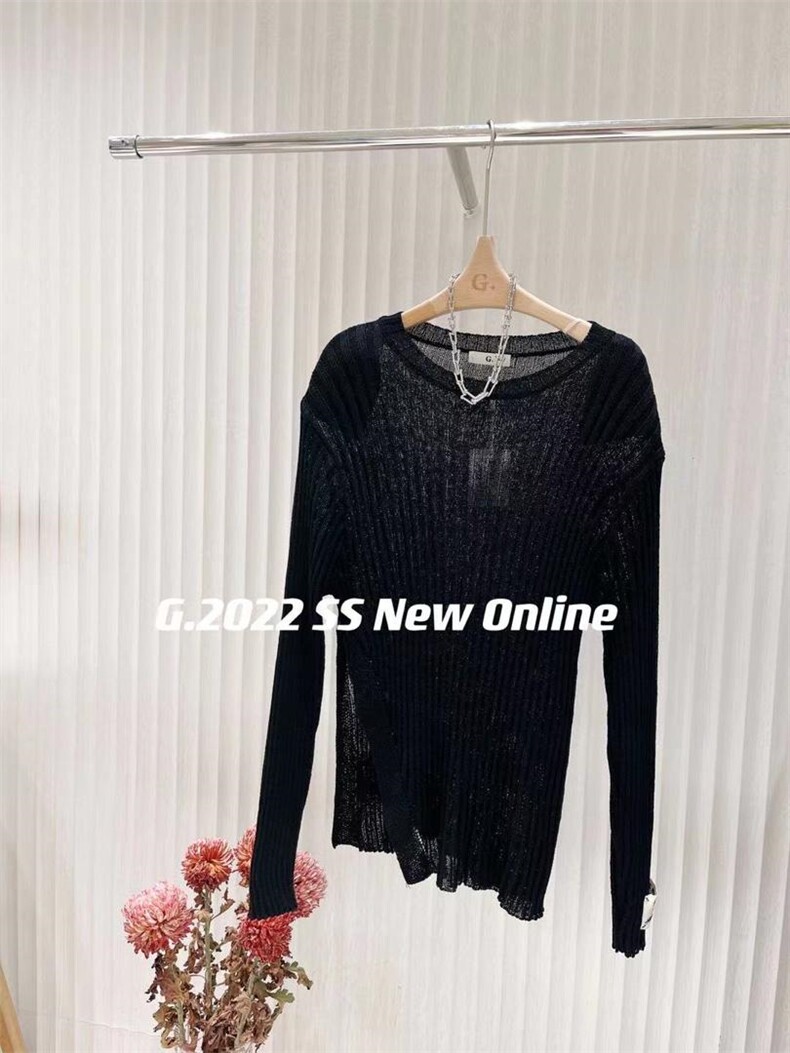 新款垫肩针织上衣均码现货，其它，G
