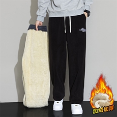 217-2-NK556-P45冬季新款羊羔绒加绒加厚直筒休闲裤男大码卫裤，男装休闲裤，星座217-2