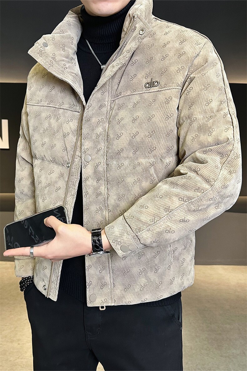 标50羽绒服男白鸭绒保暖外套PU皮字母印花上衣B317/Y539/P215,男装羽绒服,电商B317