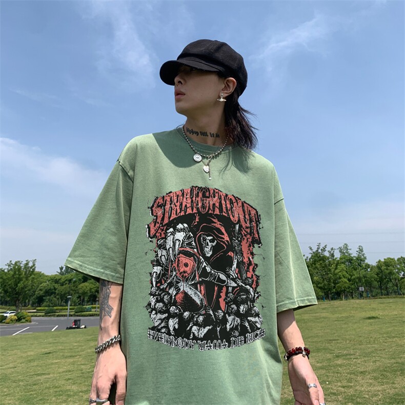 美式骷髅印花水洗做旧夏季无袖背心/马甲/坎肩XZ514-2-1312-P38,男装背心/马甲,星座514-2(原B239)
