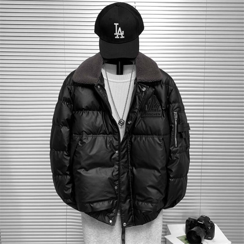 高品质欧货白鸭绒免洗皮面时尚休闲夹克羽绒服外套P208控288Y1811图片
