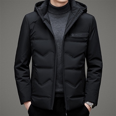 21可脱卸帽白鸭绒羽绒服男中长款冬新款中年保暖外套ZL119-P230，男装羽绒服，电商B212（原钱塘6029）