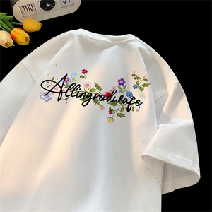 可设48小时发货 支持抖音得物来样二开230克重磅美式短袖t恤MT326图片