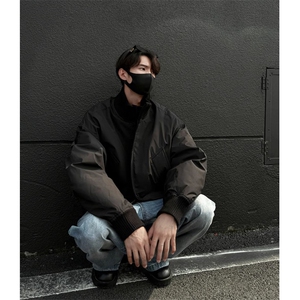 美式飞行夹克棉服男款春秋2025痞帅男装立领短款男士外套棒球服潮