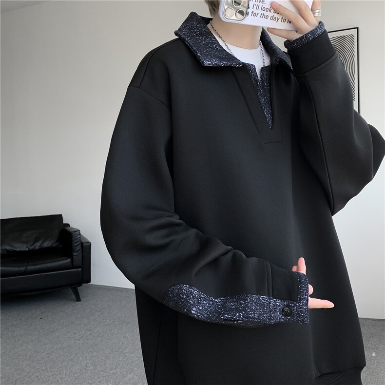 WY10173-特批50加绒P60美式重磅绒感V领卫衣大码撞色上衣外套,女装短外套,电商A059