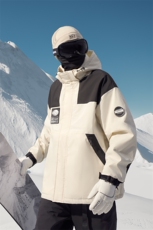 冬款户外连帽滑雪服防水防风防寒保暖中性风外套M35-P125控178，男装棉衣，电商A001