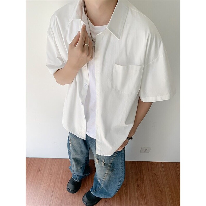 高品质夏季男士短袖衬衣学生青少年短袖衬衫,男装衬衫,星座1013