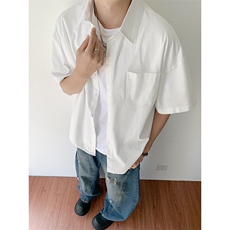 高品质夏季男士短袖衬衣学生青少年短袖衬衫，男装衬衫，星座1013