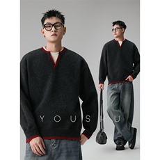 【有货】DMY09-特批58自制原版高品质冬季宽松假两件针织衫，男装针织衫/毛衣，星座603-2