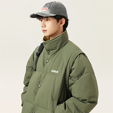 2025冬季新款男日系潮牌白鸭绒羽绒服加厚外套棉衣马甲YR32-F259，男装羽绒服，电商A101（原外27）
