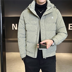 9508-M-4XL-P225标50绒店主风男士休闲满印休闲连帽羽绒服外套，男装羽绒服，电商B255
