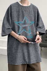 风复古亚麻短袖男棉麻t恤男半袖ZT71340-P35，男装T恤，电商A040