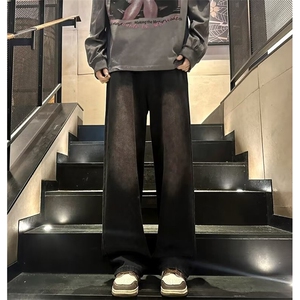 美式高街渐变水洗牛仔裤男薄款宽松直筒阔腿裤 NK7013 P38图片