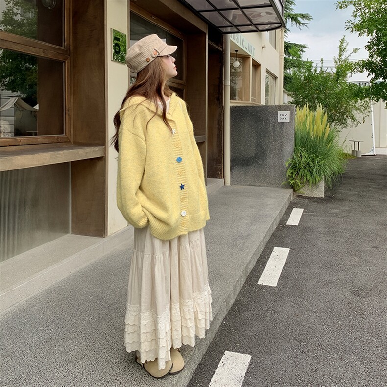 慵懒风灰色连帽毛衣开衫外套女秋季2025新款高级感宽松针织上衣潮,针织衫/毛衣,2C010