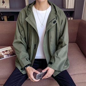 春季休闲运动纯棉外套口袋韩版连帽男士夹克潮
DS168T图片
