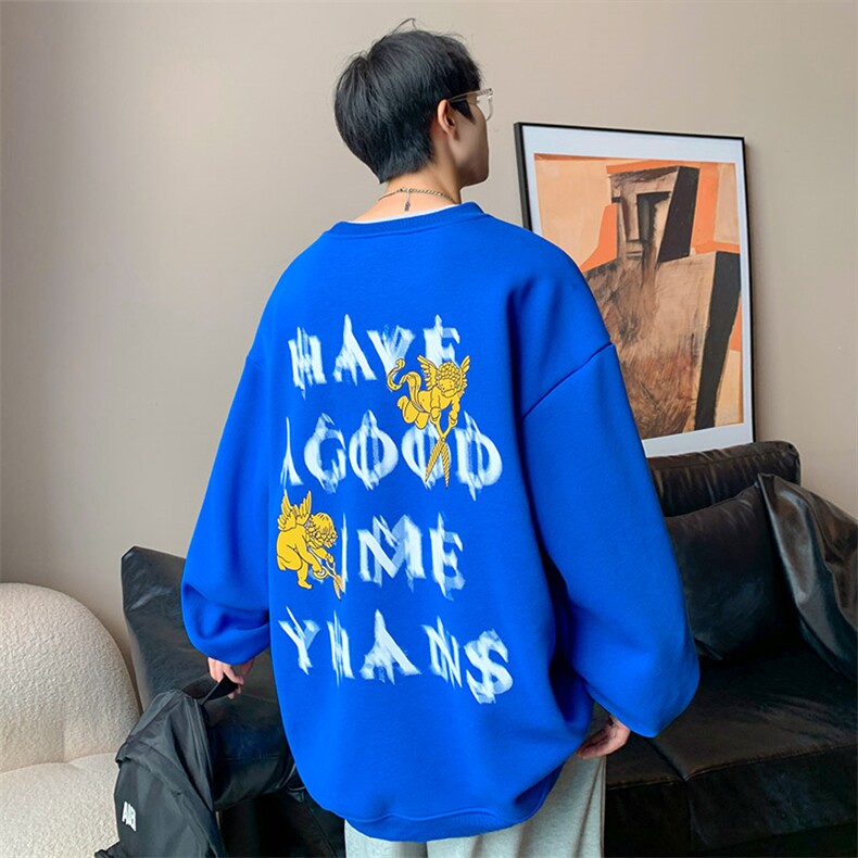 抖音供货、复合重磅360克现货圆领卫衣宽松D223A-YL2326-特P28,男装卫衣,电商019-1