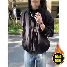 现货冬季美拉德立领飞行夹克廓形高街棒球服加棉加厚棉衣外套，男装夹克，电商A486-1