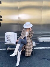 2021冬季新品格纹呢大衣，其它，小车家