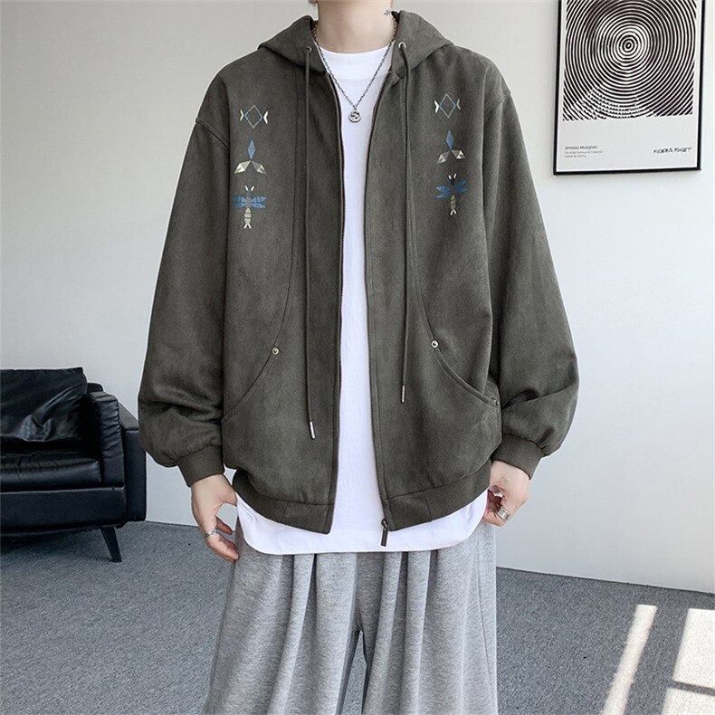 8XL-M特大码秋冬机能夹克外套冲锋衣百搭潮休闲宽松户外WY24P78,男装夹克,电商D206-1