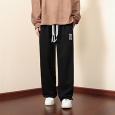 主推棉M-8XL秋季新款大码平脚潮流休闲卫裤109-K611-P50，男装休闲裤，星座109-1