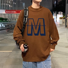半高领毛衣男士大码针织衫男毛线衣男M18260-P45加绒款-P65，男装针织衫/毛衣，电商A040