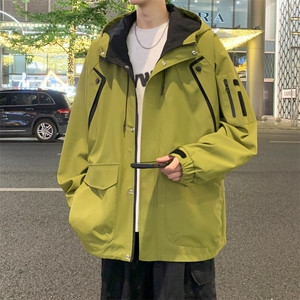 新款秋季夹克男工装青少年户外宽松大码外套情侣冲锋衣JK0199-P85图片