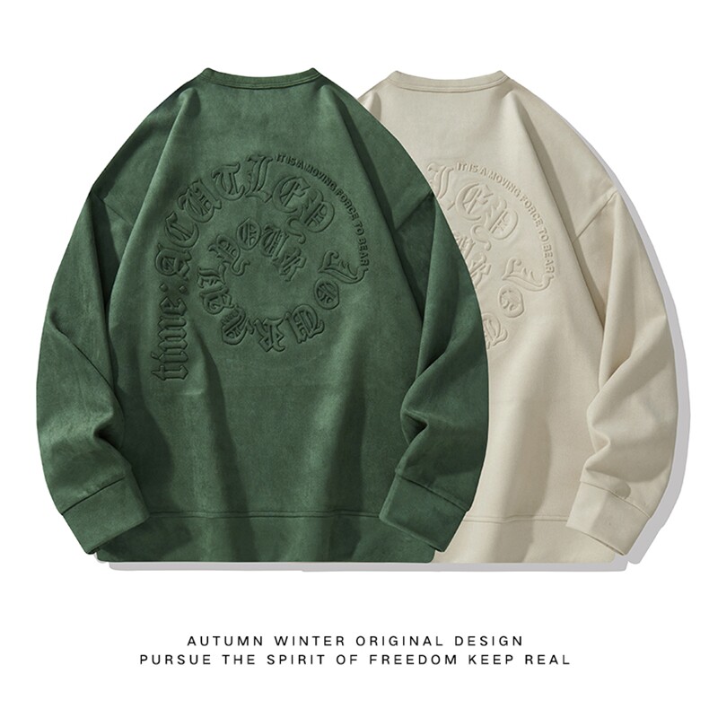 新款男麂皮绒面料山系户外风卫衣白底平铺VE2019-P55控88,男装卫衣,星座717