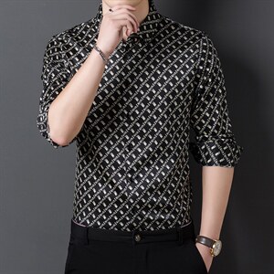 BB1811钱塘2020-2新款休闲男士衬衫宽松长袖衬衣P300图片