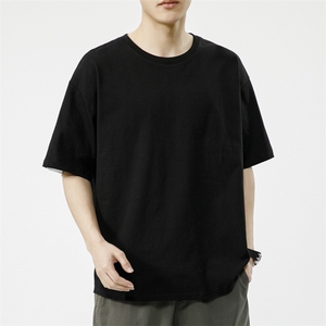 夏季高克重质圆领拼接短袖可供二次开发 T6866P37图片
