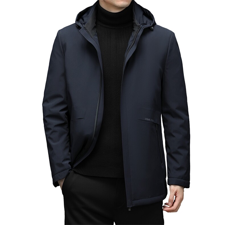 冬季白鹅绒拆卸内胆羽绒服脱卸帽外套中年爸爸装YYYR21818-P345,男装羽绒服,电商B212（原钱塘6029）