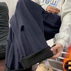 工装阔腿裤男女秋冬新款加绒加厚高腰宽松显瘦束脚休闲裤K139，男装休闲裤，星座1116A（原606A-3）