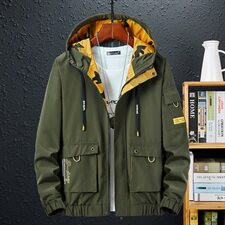 L-9XL男大码春秋连帽工装夹克外套5032-1_8810P75，男装夹克，星座1516-1