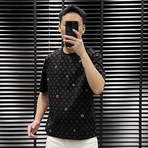 2026夏季新款男潮流百搭白色宽松高品质圆领T恤短袖时尚男装体恤图片
