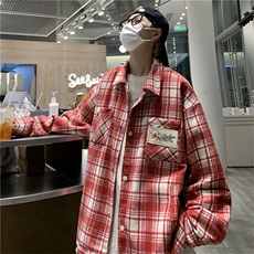长袖衬衫男女美式复古潮牌宽松外套休闲衬衣CS06599-P60，男装衬衫，星座308B-2