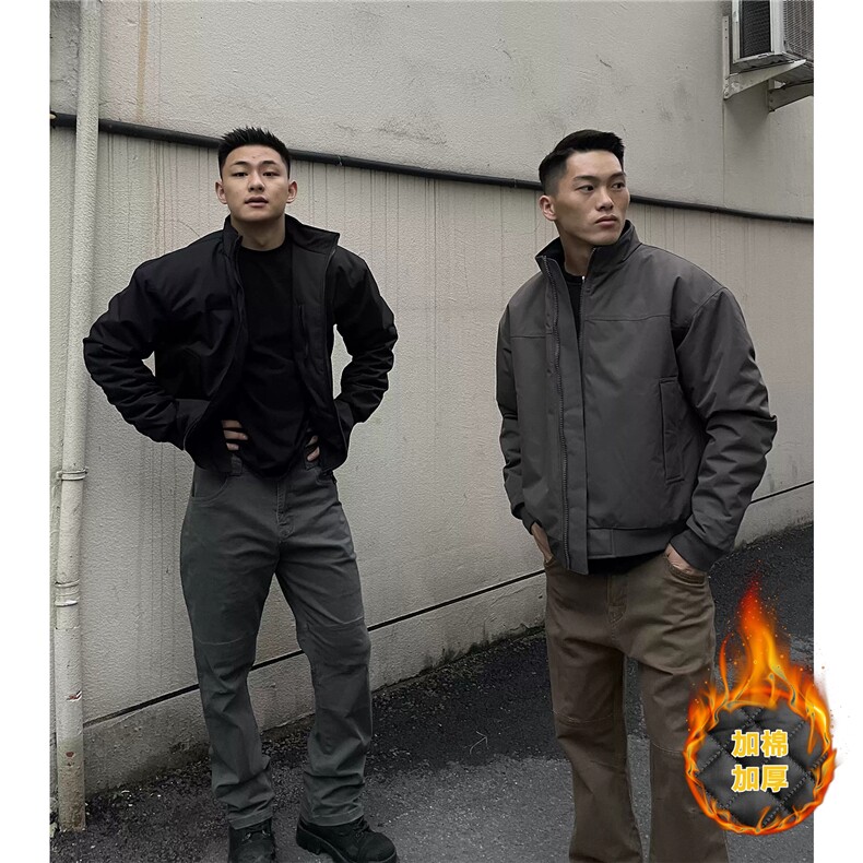 现货5万冬季cleanfit立领飞行员棉服短款男装大码外套MY08-特50，男装棉衣，电商A233-1
