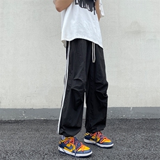 美式12条纹金属质感运动裤秋季薄款坠感裤运动裤K211-1-K2345-P50，女装休闲裤，星座211-1