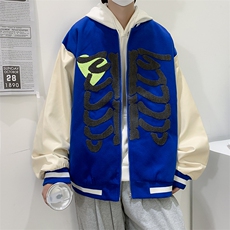 美式复古街头棒球服女秋新款高街设计感bf慵懒夹克外套JK030-P70，男装夹克，星座308B-1