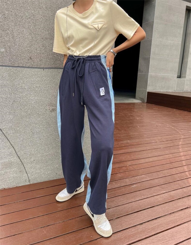 拼接牛仔个性长裤,女装其它,ANRUILA