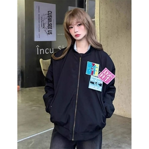 WE1732-P65 魔术贴飞行员夹克春秋季棒球服外套图片