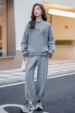 加厚空气棉套装女2025年新款亮片宽松休闲卫衣宽松直筒卫裤两件套，女装卫衣/绒衫，梦懿尔