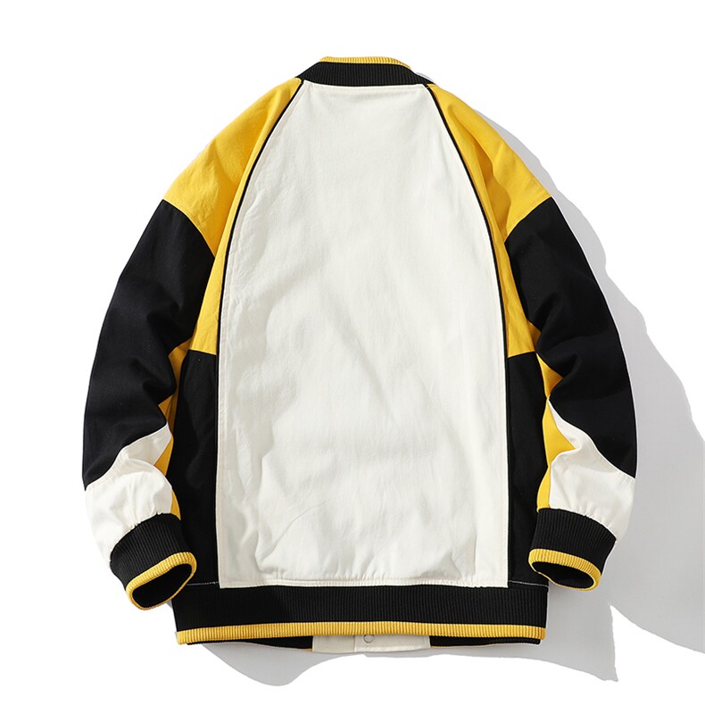 秋季宽松潮流休闲拼色棒球服情侣外套夹克EY3671-P75,男装夹克,电商B306