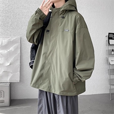 JK8187-P70拼色潮牌冲锋衣工装连帽登山服休闲夹克，男装夹克，星座703