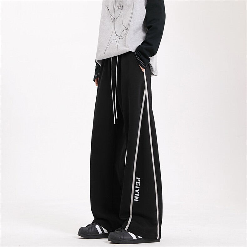 2025春夏新款弯刀休闲裤子男潮牌运动卫裤垂坠感直筒裤2519-P55，男装休闲裤，电商C305A