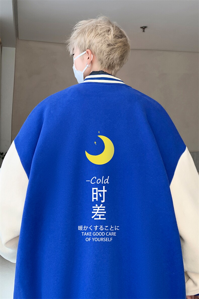 摇粒绒棒球服男大码开衫卫衣男夹克BF86047-P65,男装夹克,电商A040