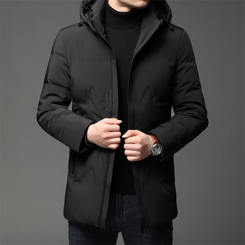 秋冬季中年羽绒服男可脱帽商务休闲中老年爸爸外套HPN68805-P300,男装羽绒服,电商B212（原钱塘6029）