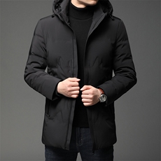 秋冬季中年羽绒服男可脱帽商务休闲中老年爸爸外套HPN68805-P300，男装羽绒服，电商B212（原钱塘6029）